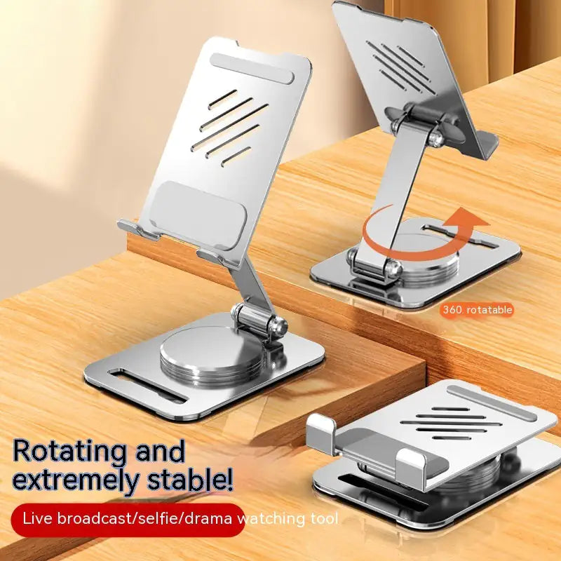 360° Rotating Metal Phone & Tablet Stand – The Viral Hands-Free Desk Essential 📱✨