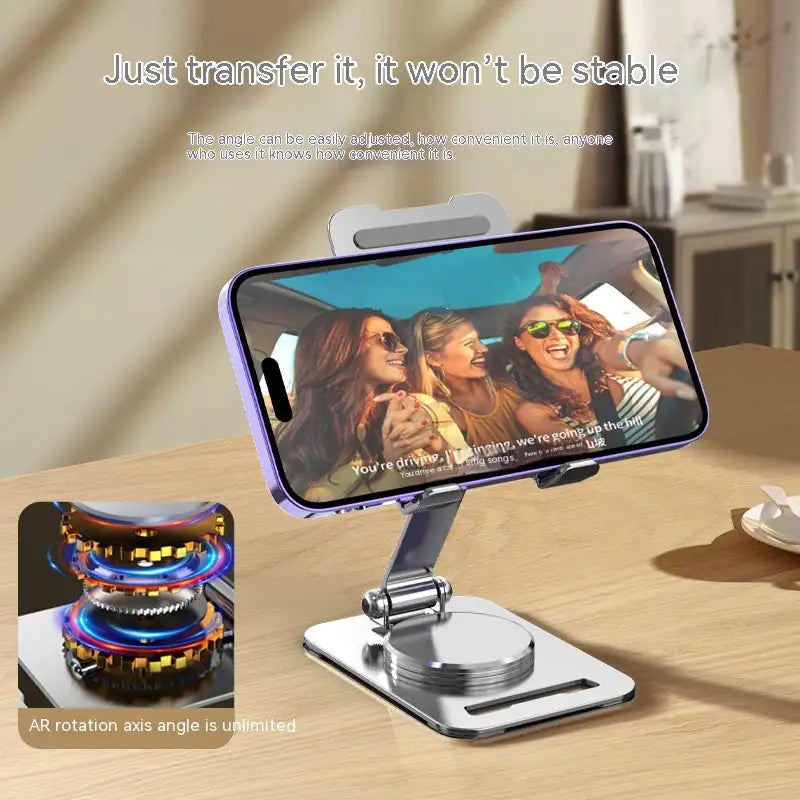 360° Rotating Metal Phone & Tablet Stand – The Viral Hands-Free Desk Essential 📱✨